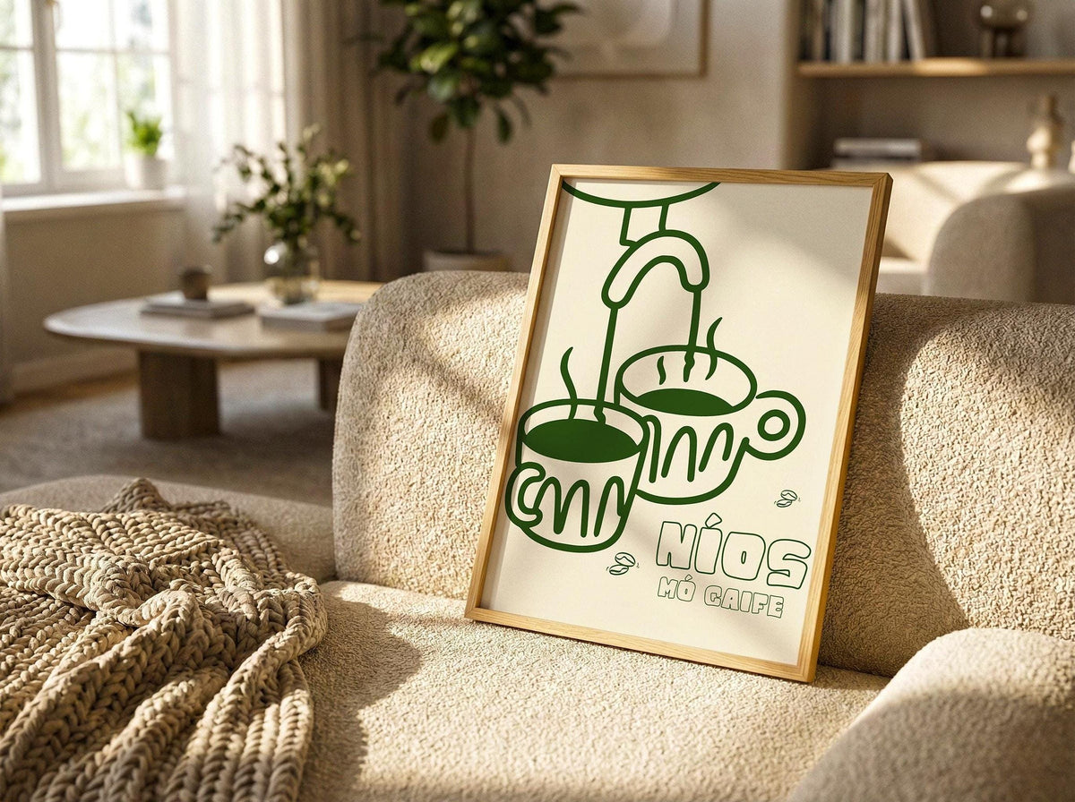 Níos Mó Caife Irish print – mockup 2