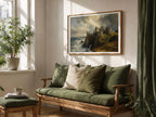 Dunluce Castle oil painting Irish print – wall mockup 7