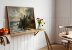 Dunluce Castle oil painting Irish print – wall mockup 6