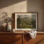 Irish sheep valley landscape Irish print – wall mockup 3