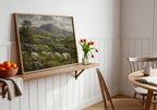 Irish sheep valley landscape Irish print – wall mockup 8