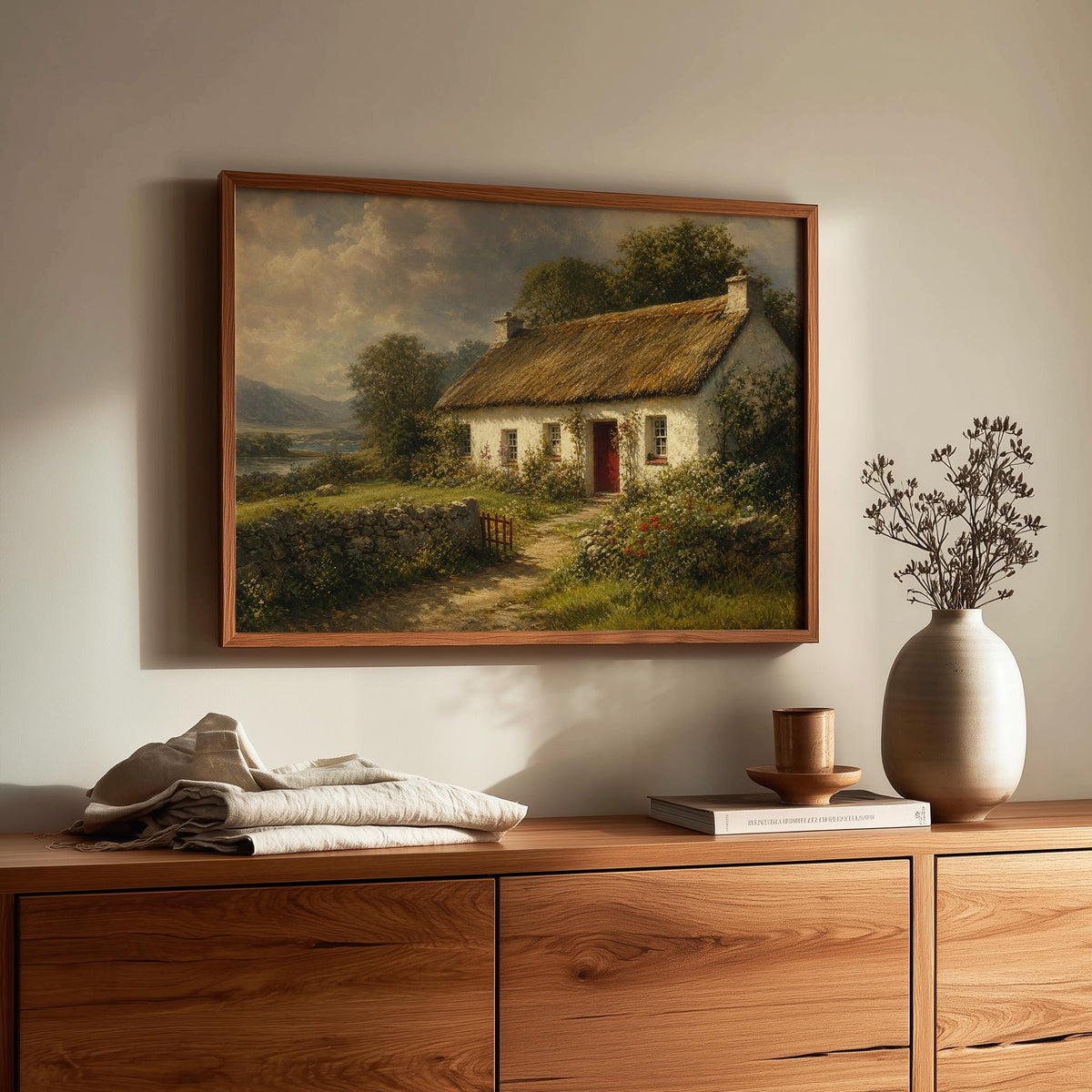 Red door cottage Irish print – mockup 2