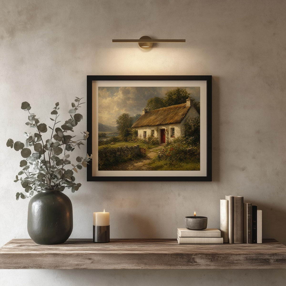 Red door cottage Irish print – mockup 3