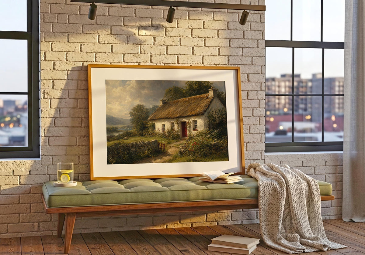 Red door cottage Irish print – mockup 10