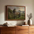 Irish Draught Horse Oil Painting Irish print – wall mockup 1