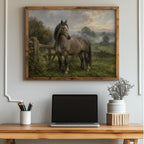 Irish Draught Horse Oil Painting Irish print – wall mockup 4