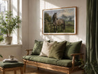 Irish Draught Horse Oil Painting Irish print – wall mockup 6