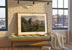 Irish Draught Horse Oil Painting Irish print – wall mockup 8