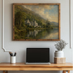 Kylemore Abbey lake landscape Irish print – wall mockup 5