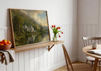 Kylemore Abbey lake landscape Irish print – wall mockup 8