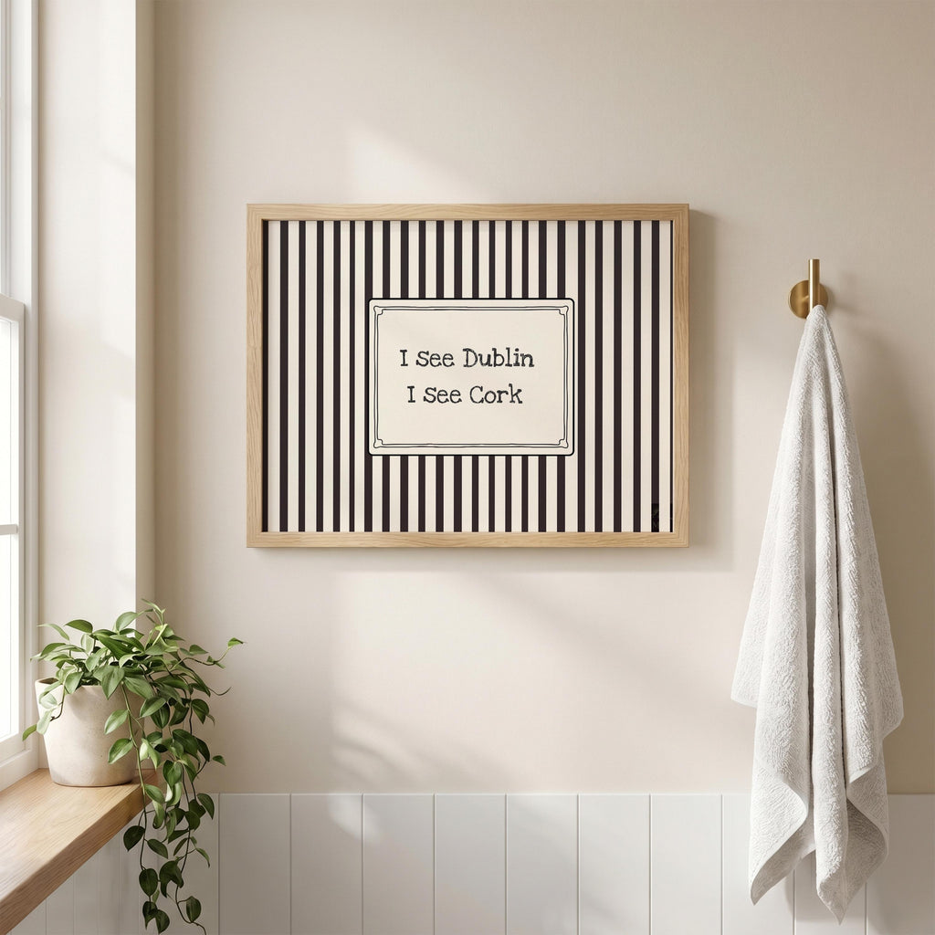 I See Dublin I See Cork Irish print – wall mockup 5