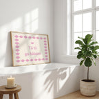 Tá tú go hálainn pink diamond Irish print – wall mockup 2