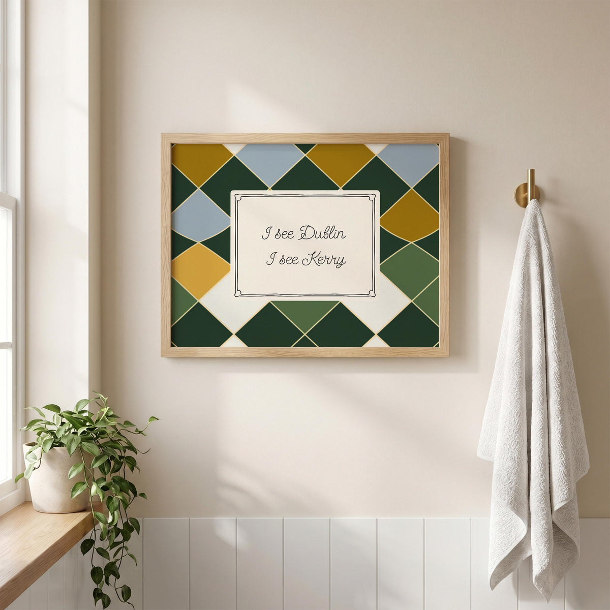 I See Dublin I See Kerry Irish print – wall mockup 5