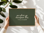 Mo ghrá go daingean thú Irish print – wall mockup 4