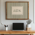 Green stripe Gaelic love quote print – wall mockup 2