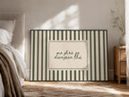 Green stripe Gaelic love quote print – wall mockup 5