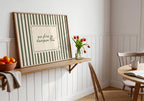 Green stripe Gaelic love quote print – wall mockup 8
