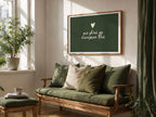 Irish love deep green Irish print – wall mockup 5