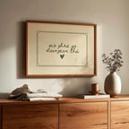 Irish love quote cream script Irish print – wall mockup 1