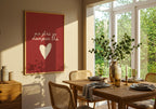 Gaelic love saying burgundy Irish print – wall mockup 6