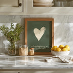 Níl aon leigheas ar an ngrá heart Irish print – wall mockup 8