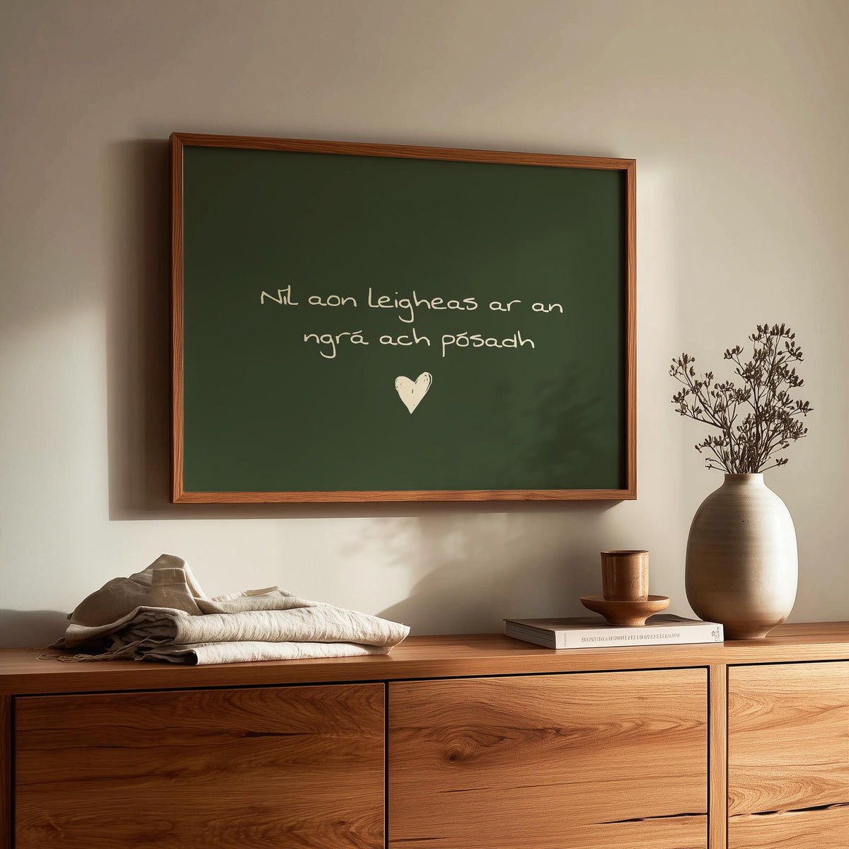 Níl aon leigheas chalkboard Irish print – wall mockup 5