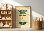 Codladh Sámh Mo Stór Moon on Water Irish print – wall mockup 8