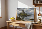 Dunguaire Castle vintage Irish oil painting print – wall mockup 9
