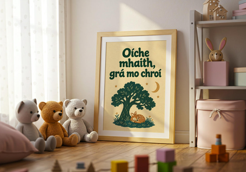 Oíche Mhaith Irish print – mockup 9