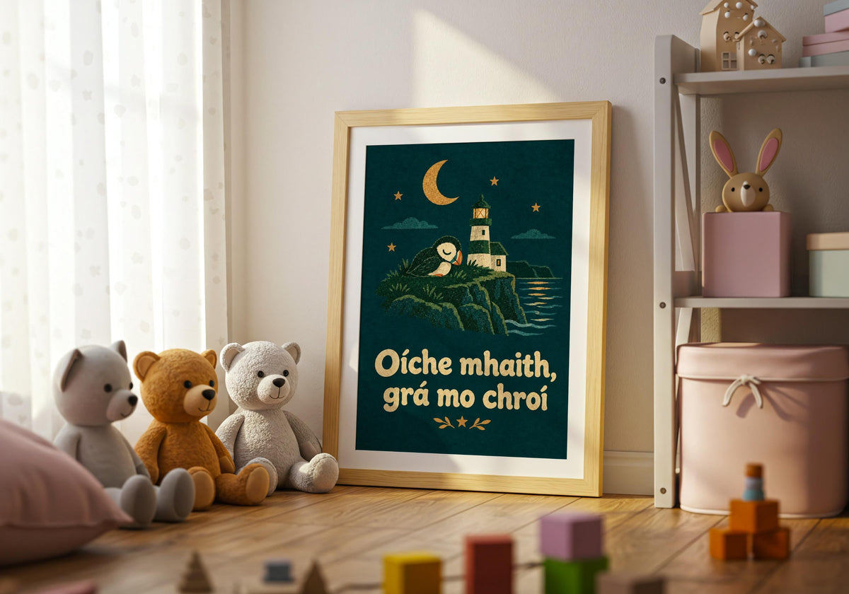 Oíche Mhaith text poster – mockup 9