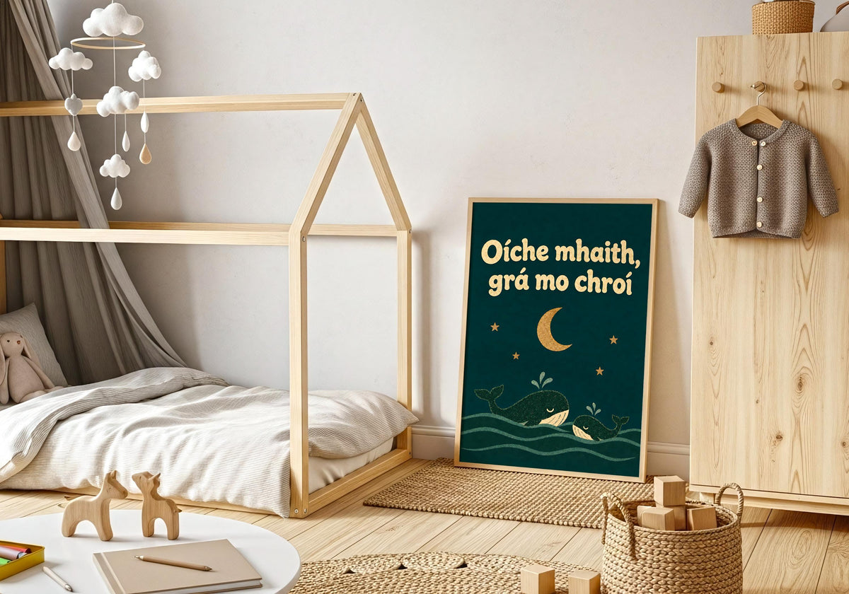 Oíche Mhaith Grá Mo Chroí print – mockup 5