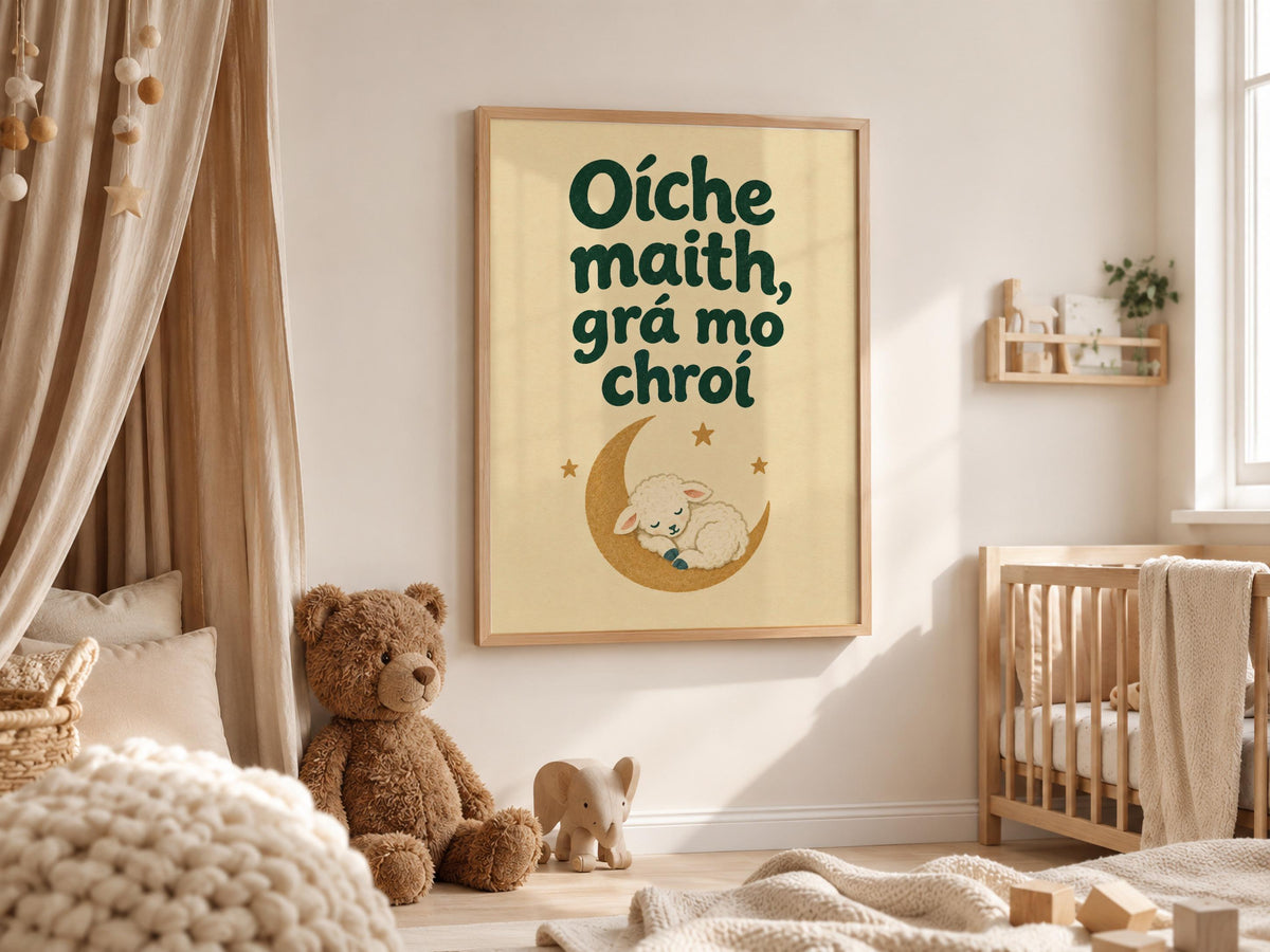 Oíche Mhaith baby print – mockup 3