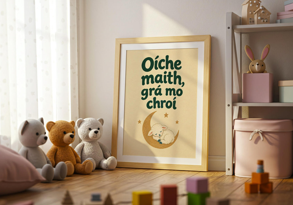 Oíche Mhaith baby print – mockup 4