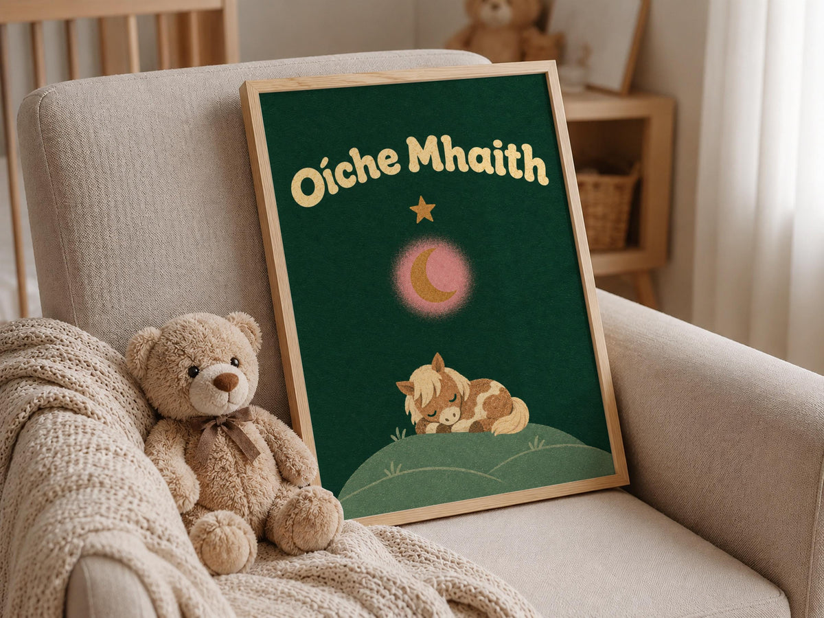 Oíche Mhaith pony print – mockup 6