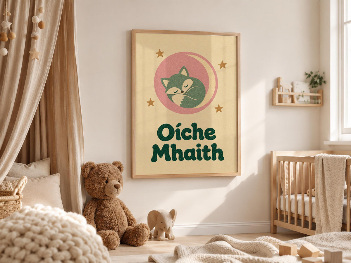 Oíche Mhaith fox print – mockup 3