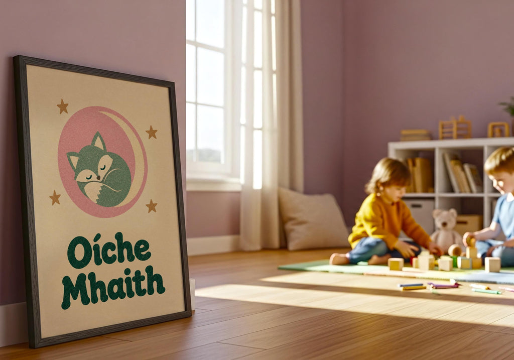 Oíche Mhaith fox print – mockup 4