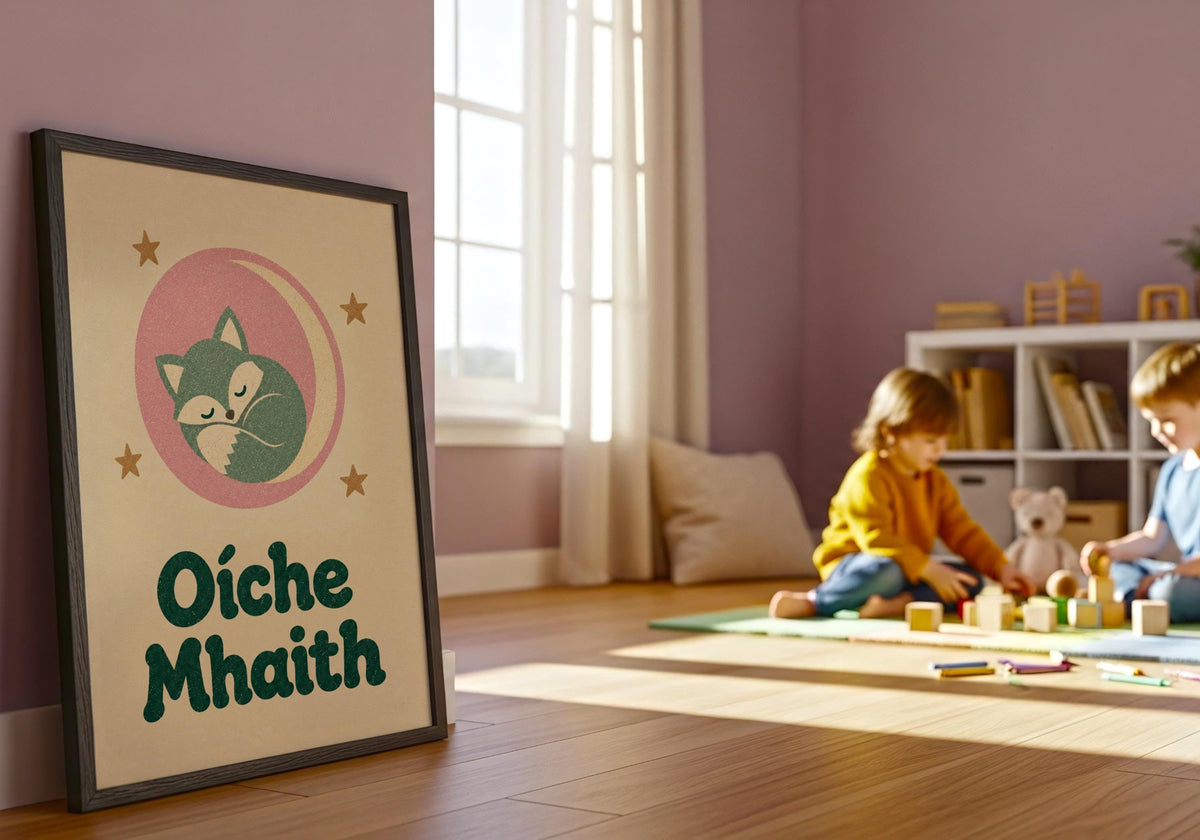 Oíche Mhaith fox print – mockup 4