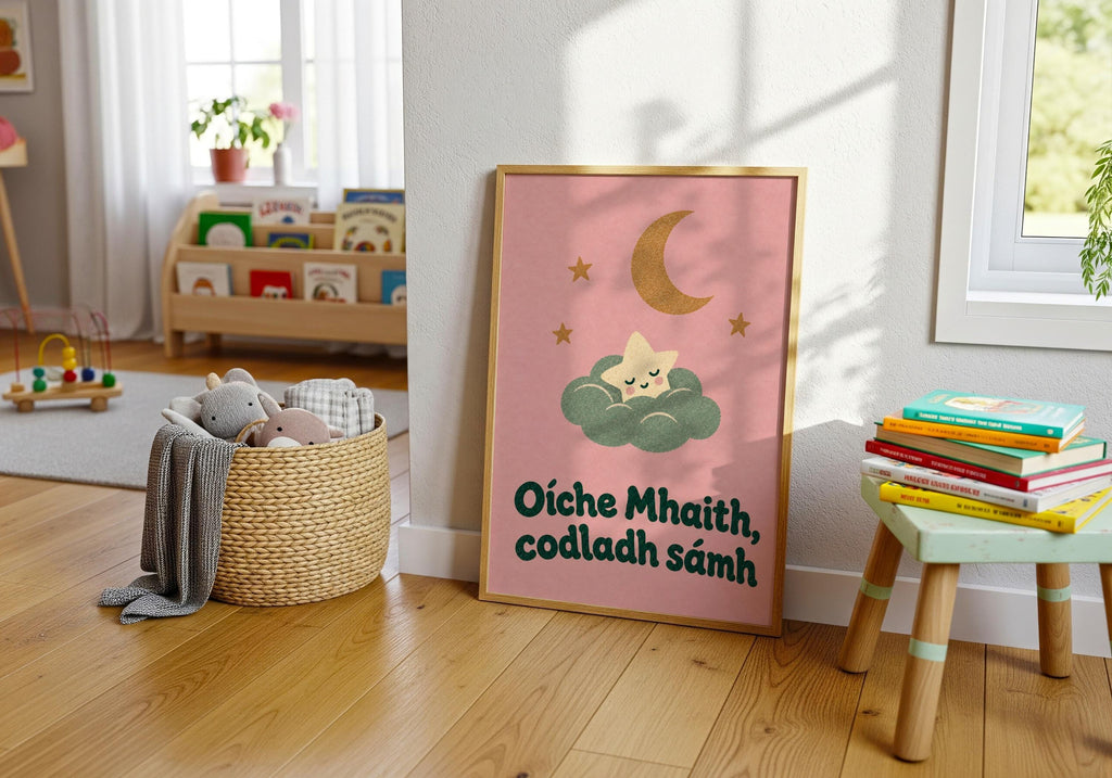 Oíche Mhaith sleepy star print – mockup 7