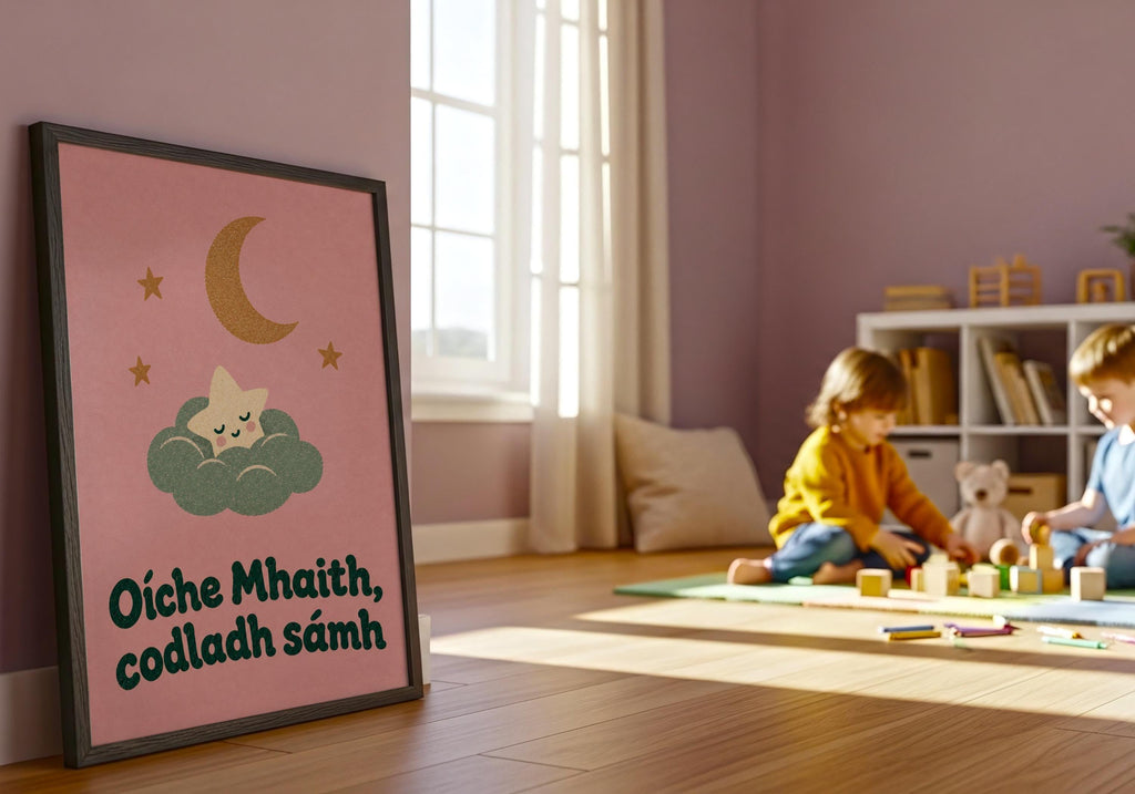 Oíche Mhaith sleepy star print – mockup 9