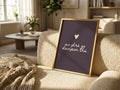 Mo ghrá go daingean thú plum Irish print – wall mockup 1