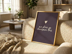Mo ghrá go daingean thú plum Irish print – wall mockup 1