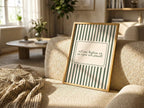 Níl aon leigheas green stripes Irish print – wall mockup 7