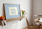 Irish baby blessing blue stripe Irish print – wall mockup 6