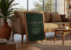Grá Mo Chroí Irish definition print – framed in a living room