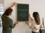 Grá Mo Chroí Irish definition print – framed print on the wall