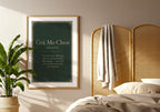 Grá Mo Chroí Irish definition print – framed in a bedroom
