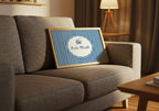 Oíche Mhaith Blue Stripe Irish print – wall mockup 2