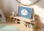 Oíche Mhaith Blue Stripe Irish print – wall mockup 5