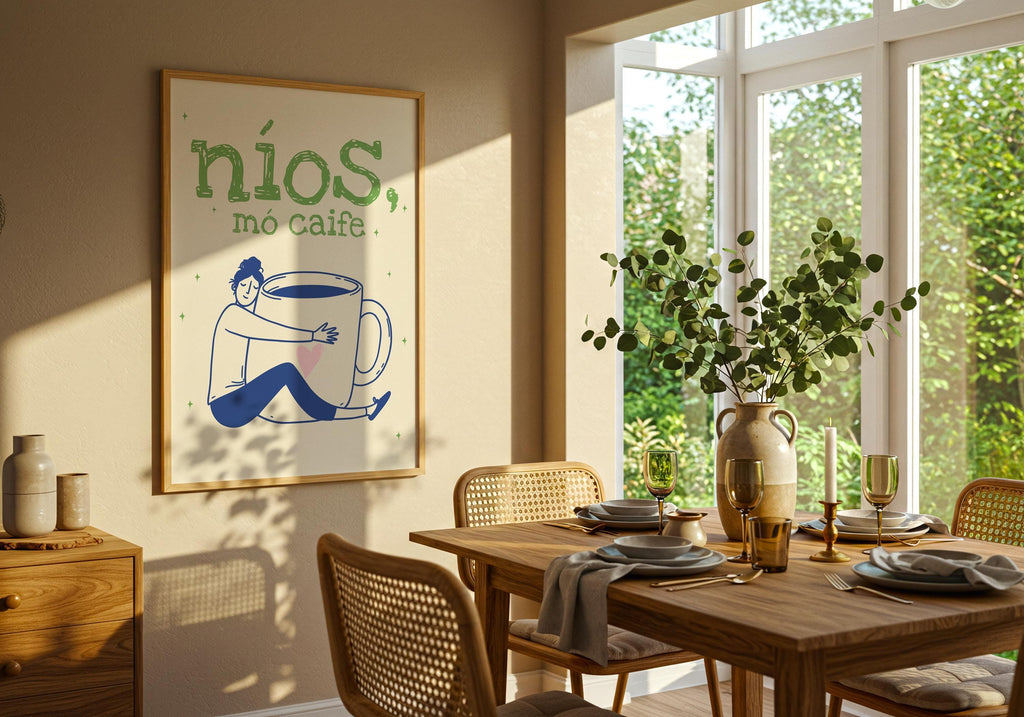 Níos Mó Caife mug hug print – mockup 4