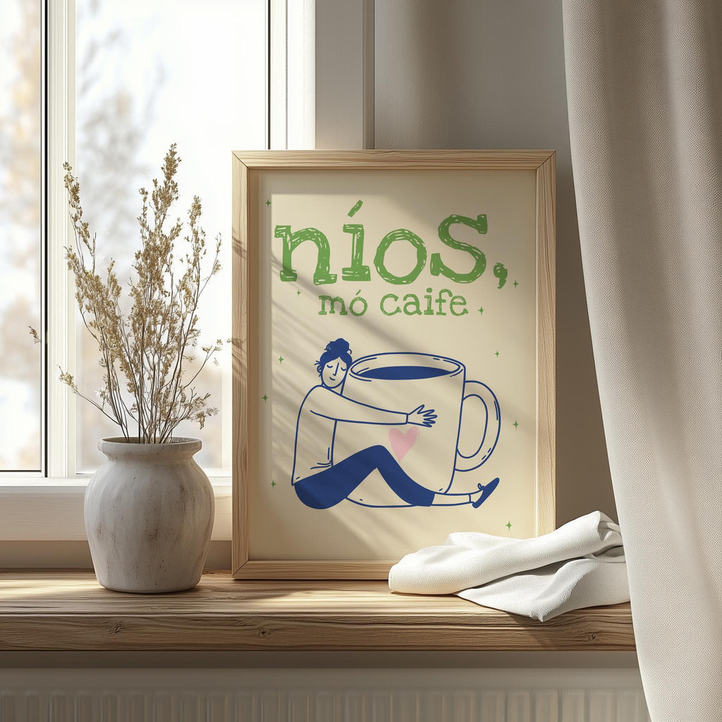 Níos Mó Caife mug hug print – mockup 8
